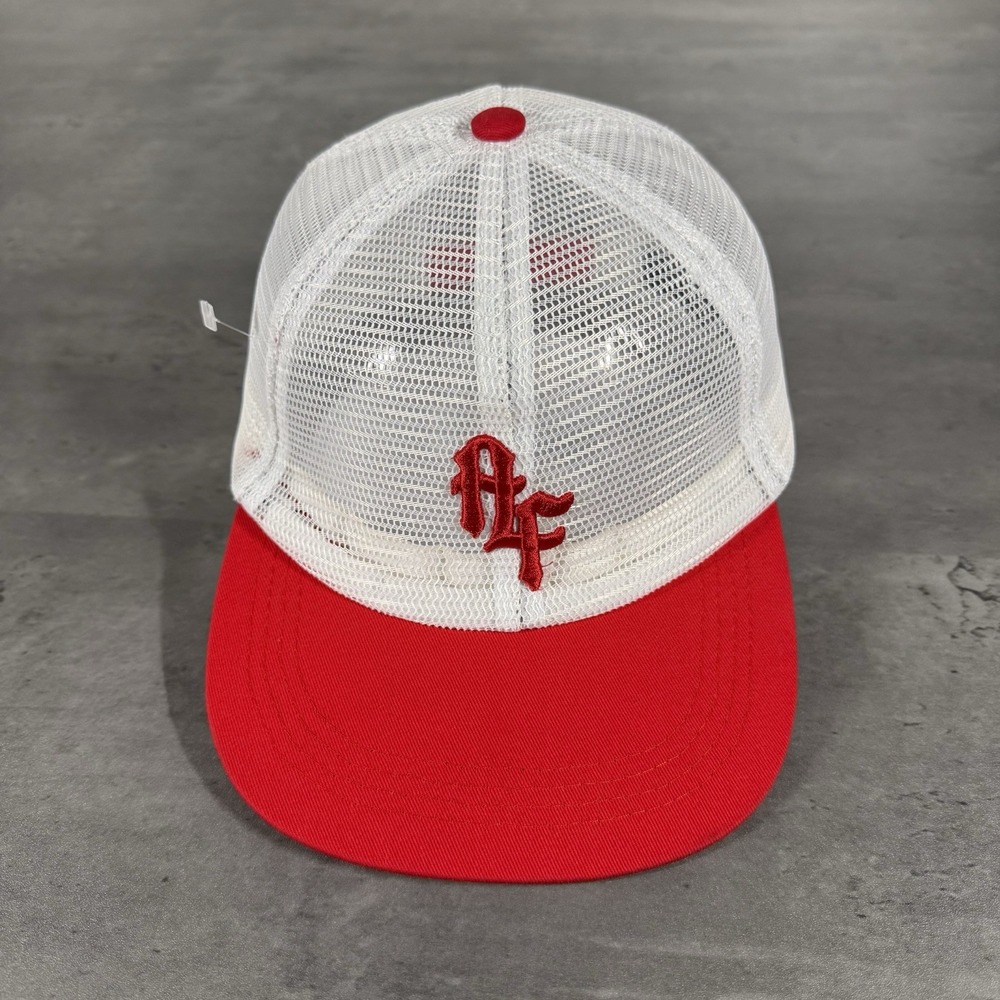 A*sholes Live Forever Snapback Hat White Red Mesh Trucker Cap Punk Skate Grunge